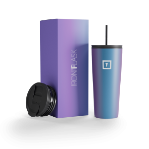 IRON FLASK Wide Mouth Vacuum Insulated Stainless Steel Sports Water Bottle with Lids