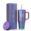 IRON °FLASK Official Classic Tumbler 2.0, 24 Oz Gradient Twilight Blue - Vacuum Insulated Stainless Steel Travel Mug, 2 Leakproof Lids (Straw + Flip), BPA-Free